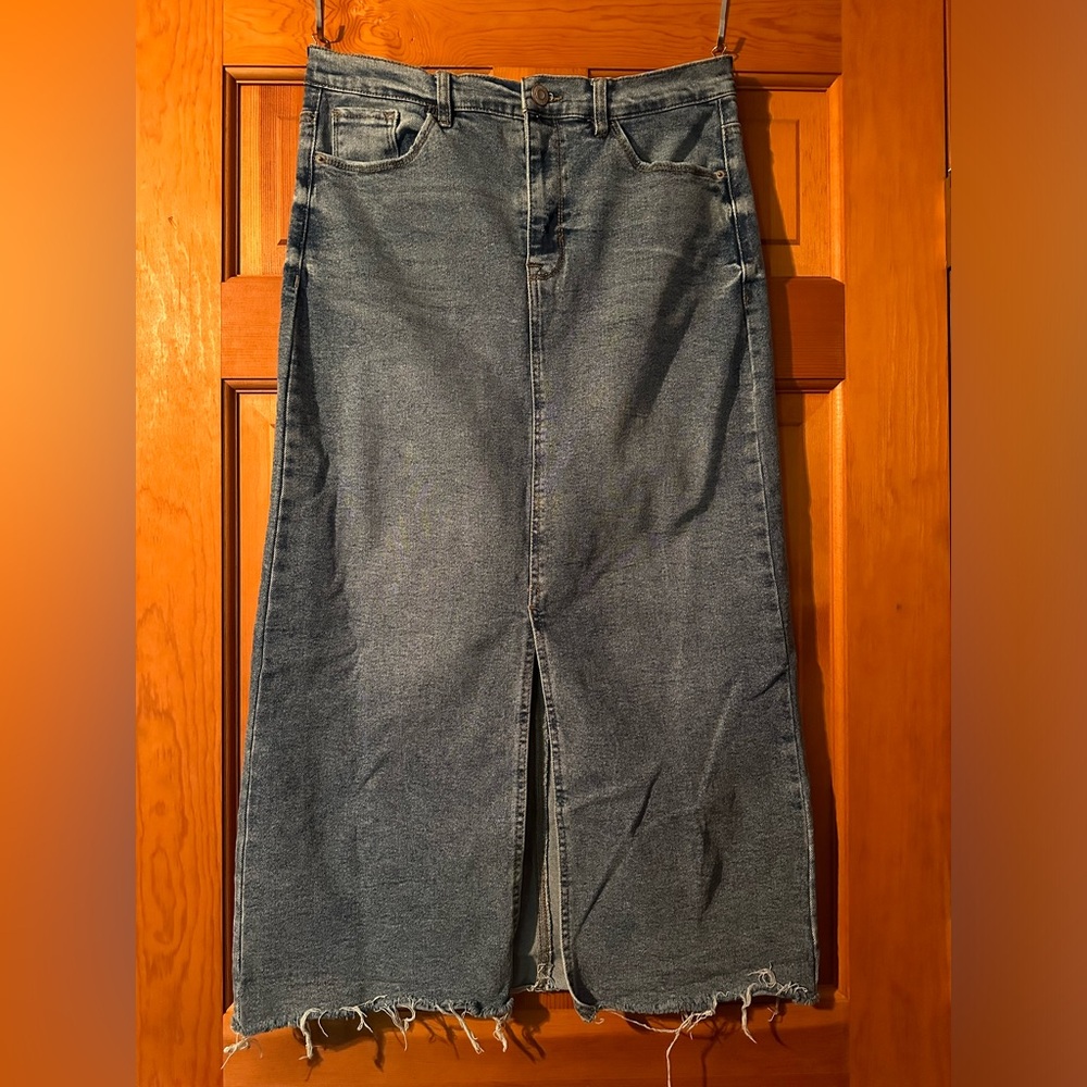 Midi Denim Skirt